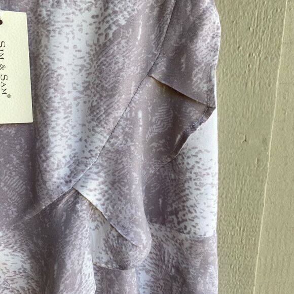 NWT - Sim & Sam Snakeskin Ruffle Mini Wrap Skirt Size: M - Picture 7 of 8